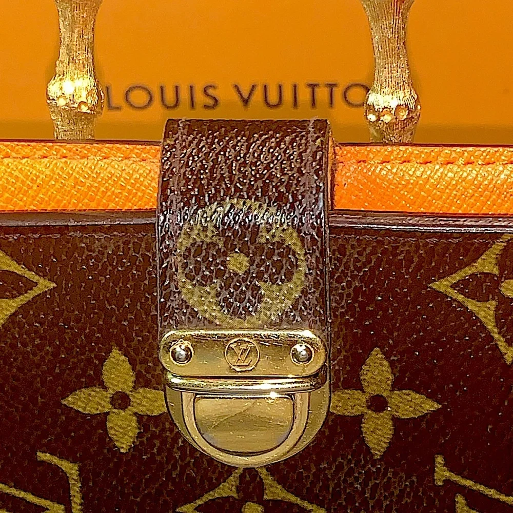LOUIS VUITTON MONOGRAM AGENDA KOALA PM 2006 PLANNER ORANGE CROSS-GRAIN LEATHER